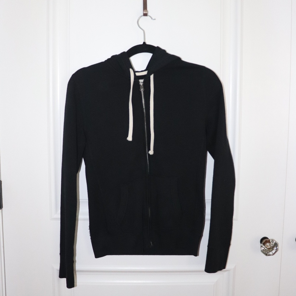 Mossimo Black Zip-Up Hoodie | Neutral Casual Everyday Basic
